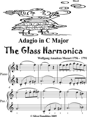 cover image of Adagio in C Major Glass Harmonica Easy Piano Sheet Music